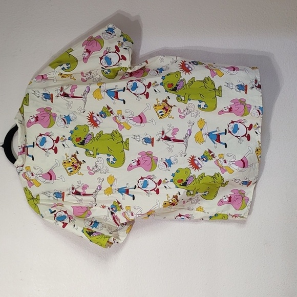 Nickelodeon SpongeBob SquarePants Button Down Short Sleeve Shirt Size 2X - Picture 4 of 6